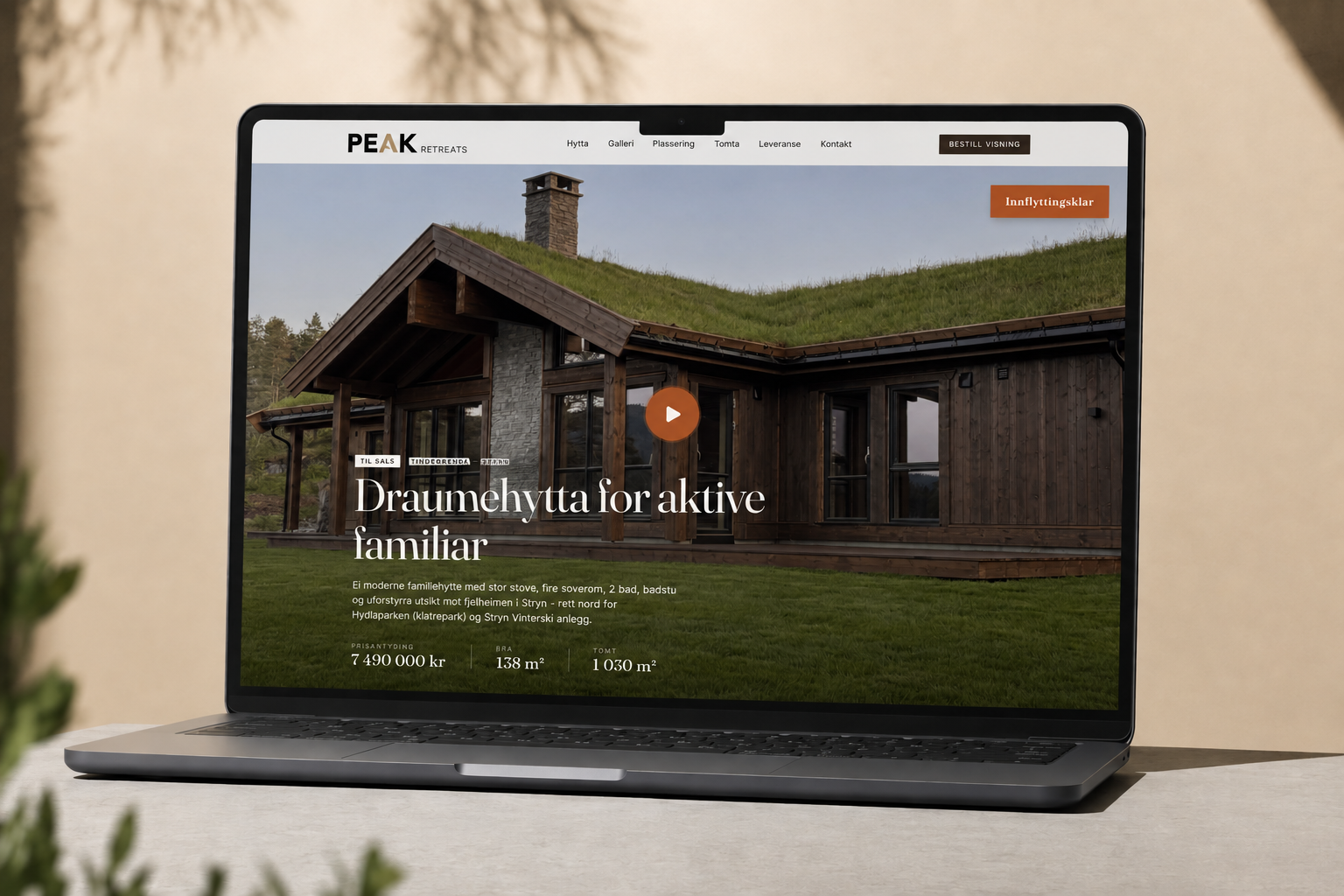 Nettside Peak Retreats — Peak Retreats | Pønske AS