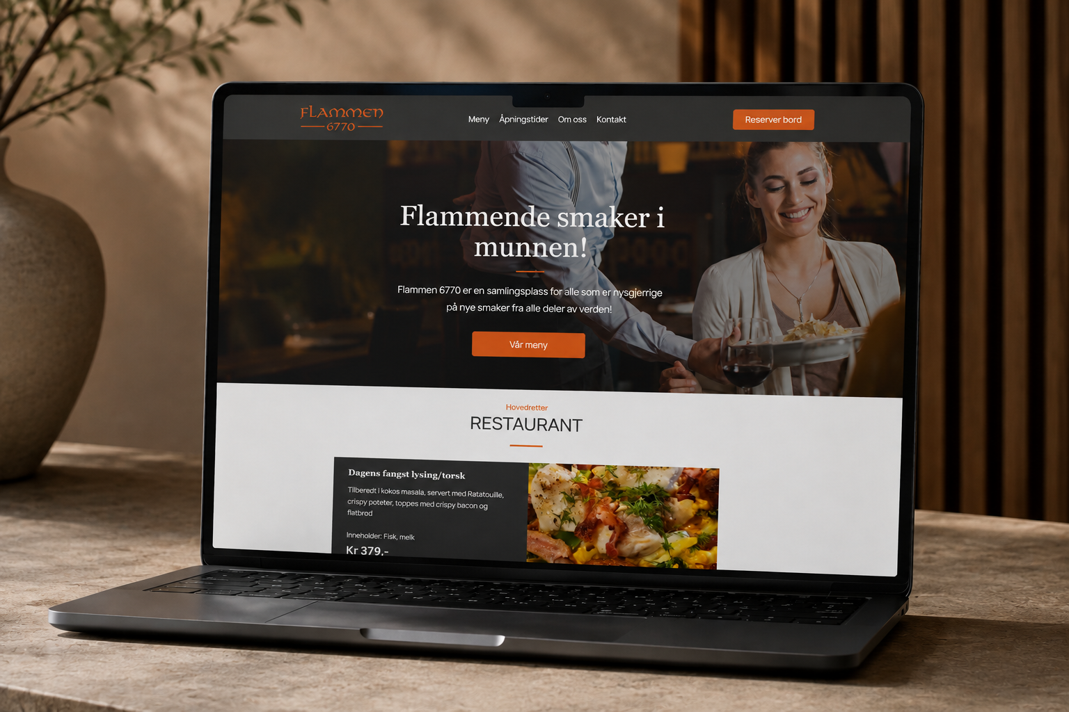 Nettside og markedsføring — Flammen 6770 | Pønske AS