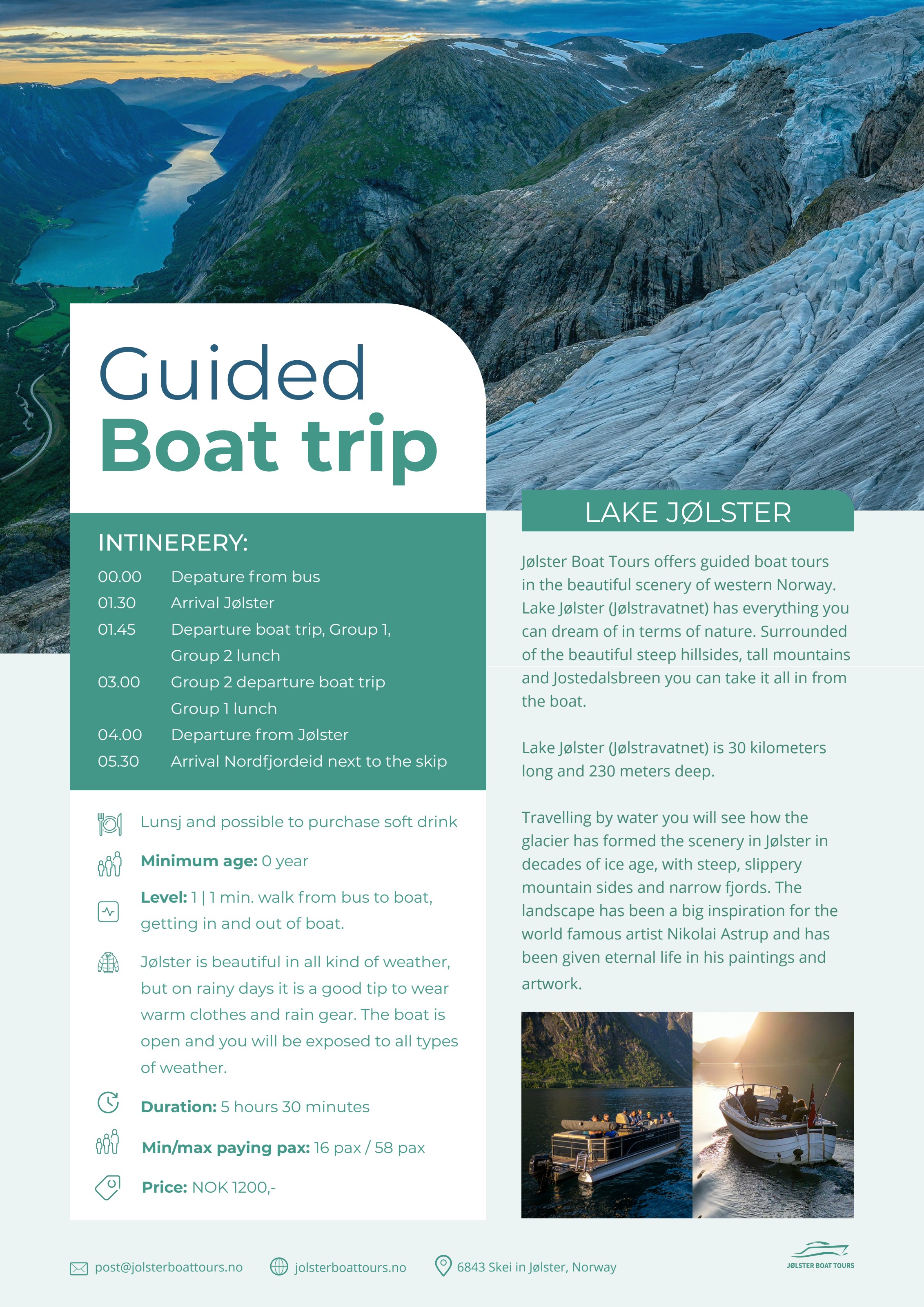 Cruise info — side 1